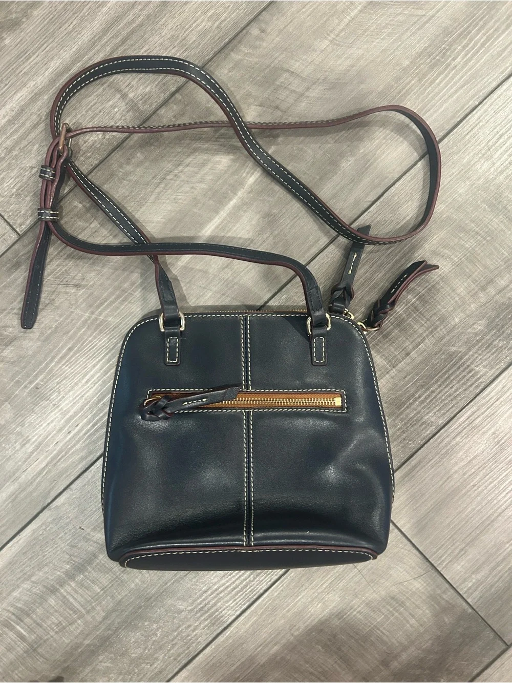 Dooney & Bourke Navy Blue Leather Crossbody Bag